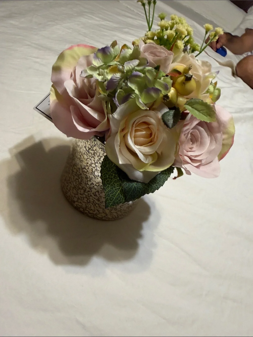 Hobby Lobby Pink and Cream Rose & Hydrangea Floral Arrangement